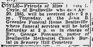 Juanita Coyle obit